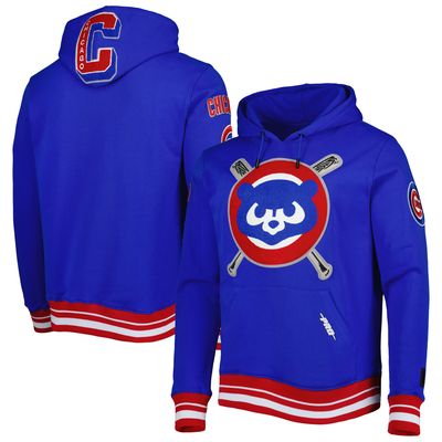 Men's Pro Standard Royal Chicago Cubs Mash Up Logo Pullover Hoodie