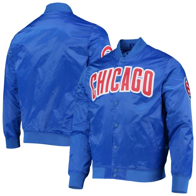 Veste Pro Standard Royal Chicago Cubs Wordmark Satin Full-Snap pour homme