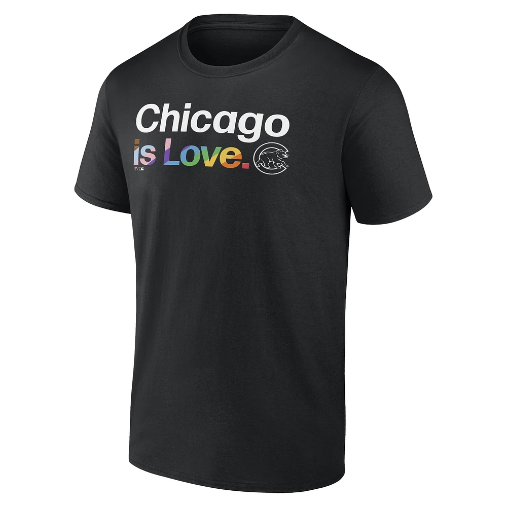 T-shirt noir pour homme Profile Big & Tall Pride Chicago Cubs