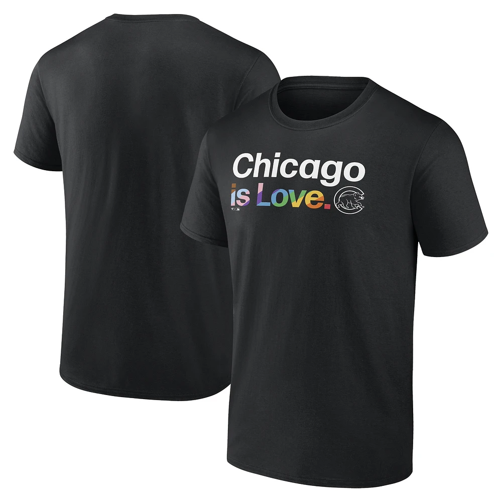 T-shirt noir pour homme Profile Big & Tall Pride Chicago Cubs