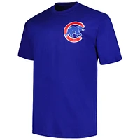 Profil pour homme Dansby Swanson Royal Chicago Cubs Big & Tall Nom et numéro T-shirt