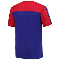 T-shirt en tricot à empiècement Big & Tall Chicago Cubs Profile rouge/royal pour homme