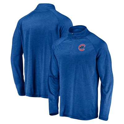 Haut raglan à quart de zip pour hommes Profile Royal Chicago Cubs Big & Tall