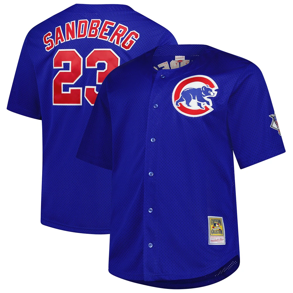 Maillot de baseball homme Ryne Sandberg Royal Chicago Cubs Big & Tall Cooperstown Collection