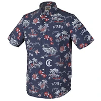 Men's Reyn Spooner Navy Chicago Cubs Kekai Button-Down Shirt