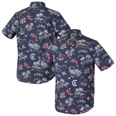 Men's Reyn Spooner Navy Chicago Cubs Kekai Button-Down Shirt