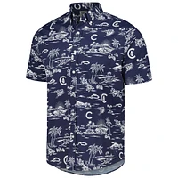 Chemise boutonnée Reyn Spooner Chicago Cubs Kekai pour homme, bleu marine