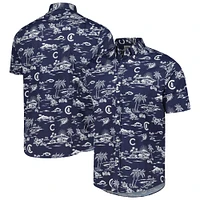 Men's Reyn Spooner Navy Chicago Cubs Kekai Button-Down Shirt