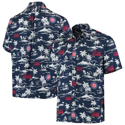 FOCO Chicago Cubs Flamingo Button Up Shirt, Mens Size: M