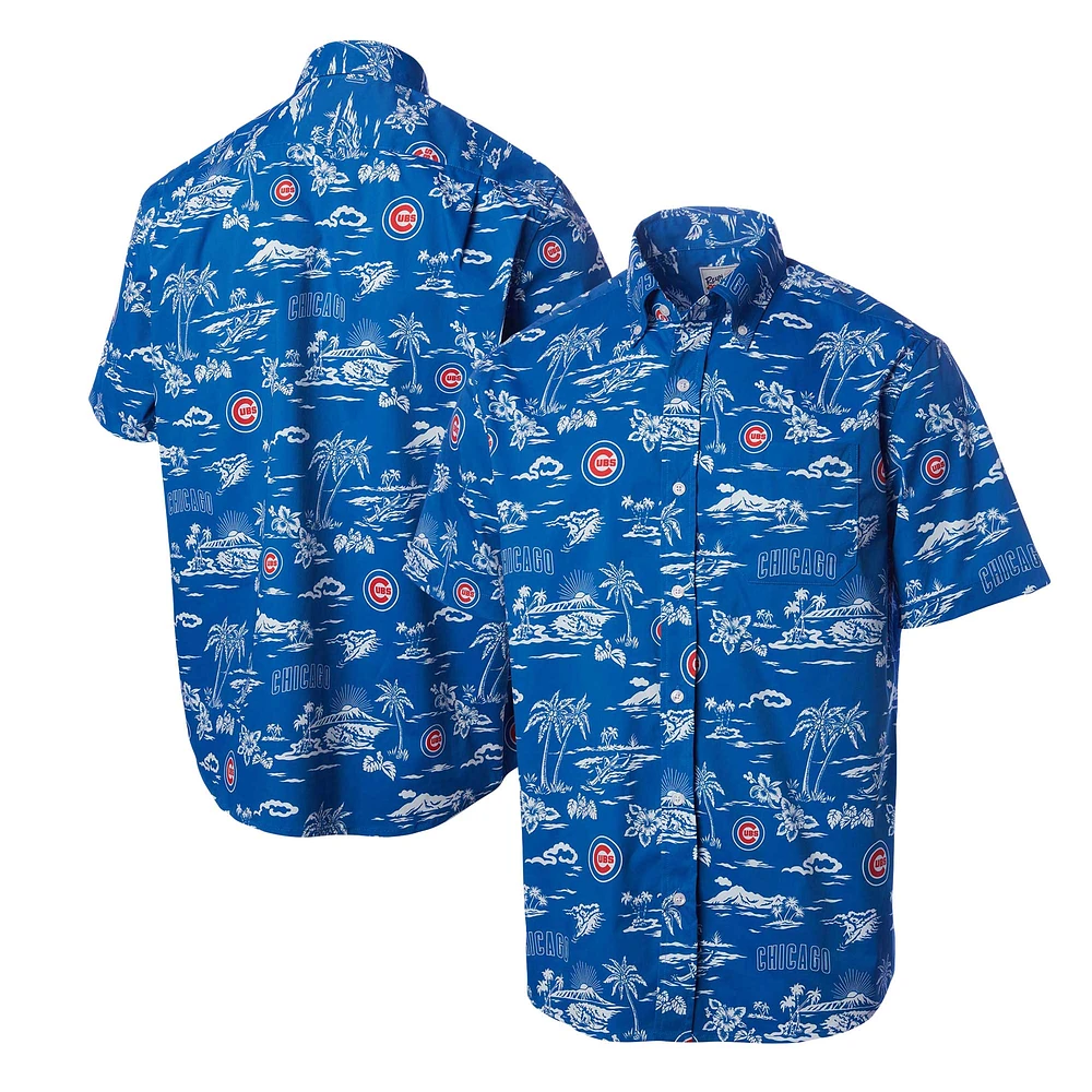 Chemise boutonnée Reyn Spooner Royal Chicago Cubs Kekai pour hommes