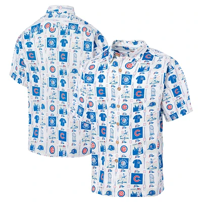 Chemise boutonnée panoramique Reyn Spooner pour hommes des Chicago Cubs Champions Scenic