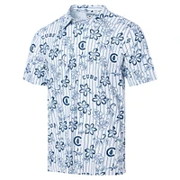 Men's Reyn Spooner White Chicago Cubs Cooperstown Collection Performance Polo