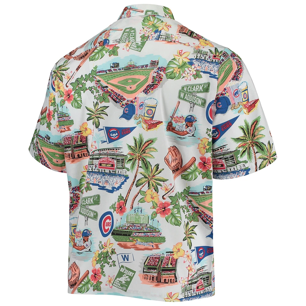 Chemise boutonnée Scenic Chicago Cubs Reyn Spooner pour homme, blanche