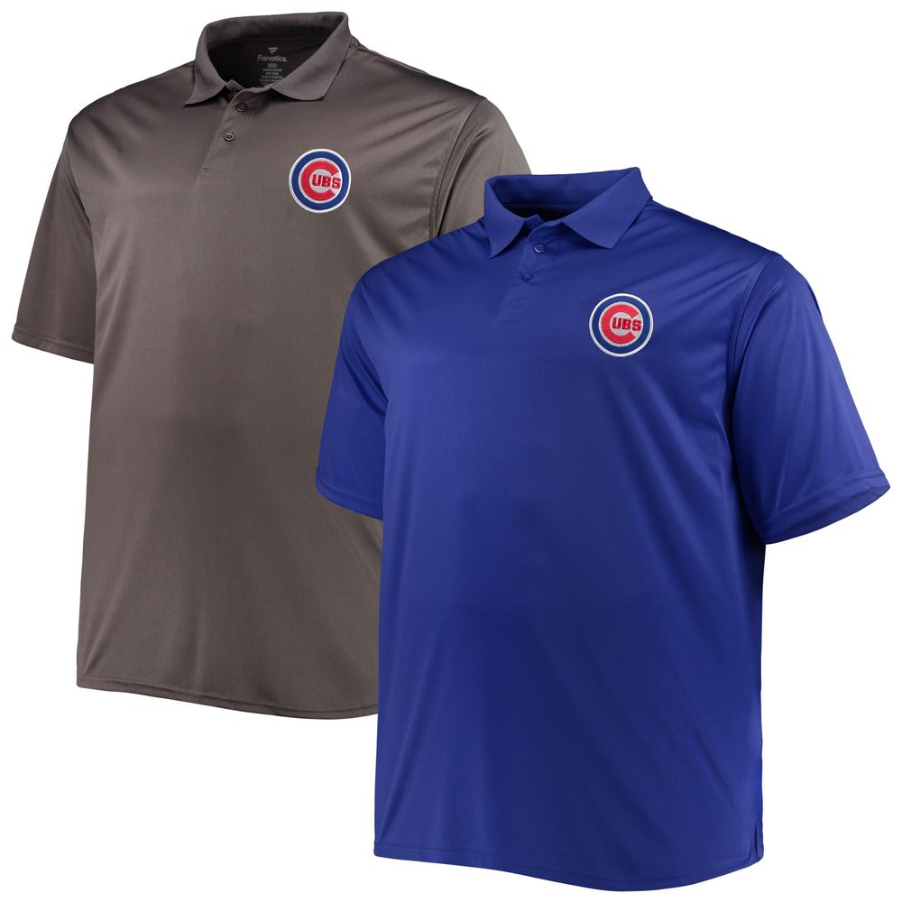 Profile Men's Royal/Charcoal Chicago Cubs Big & Tall Two-Pack Polo