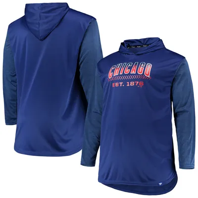 Lids Chicago Cubs Stitches Raglan Sleeve Quarter-Zip Pullover Jacket -  Heathered Royal/Gray