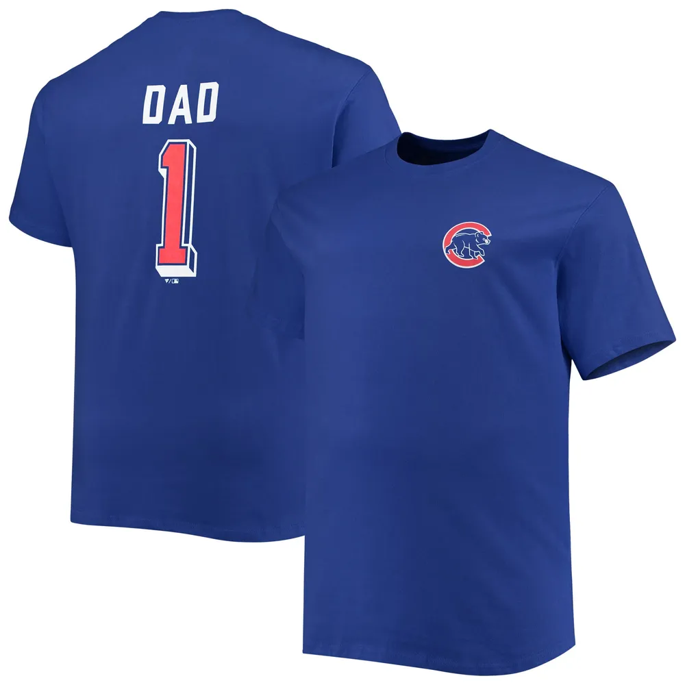 Lids Chicago Cubs Big & Tall Father's Day #1 Dad T-Shirt - Royal