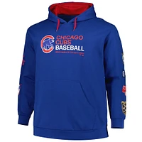 Men's Royal Chicago Cubs Big & Tall Fleece Pullover Hoodie