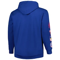 Men's Royal Chicago Cubs Big & Tall Fleece Pullover Hoodie