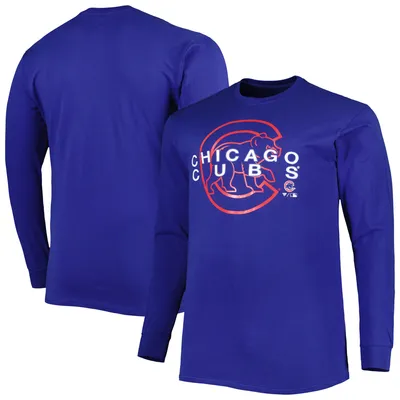 Chicago Cubs Youth Distressed Team Logo T-Shirt - Royal Blue