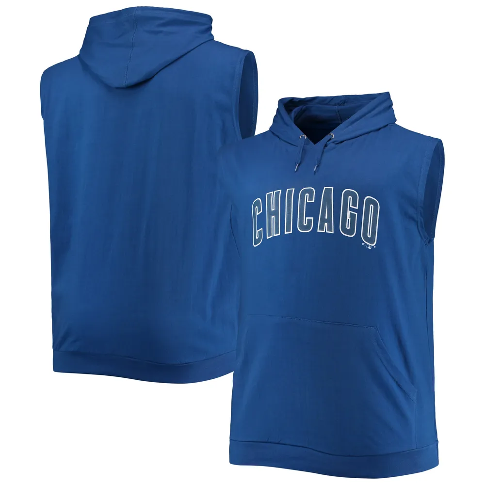 Chandail à capuchon sans manches pour homme Royal Chicago Cubs Jersey Muscle