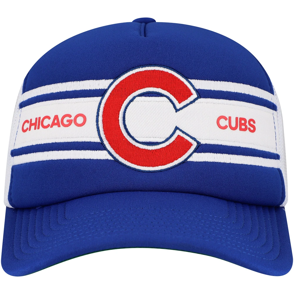 Men's   Royal Chicago Cubs Sideline Trucker Adjustable Hat