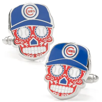 Chicago Cubs Sugar Skull Cufflinks - Royal