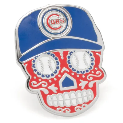 Chicago Cubs Sugar Skull Lapel Pin - Royal