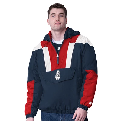 Veste demi-zip Charger bleu marine pour homme de la collection Cooperstown des Chicago Cubs