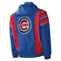 Men's Starter Royal Chicago Cubs Impact Hoodie Half-Zip Jacket