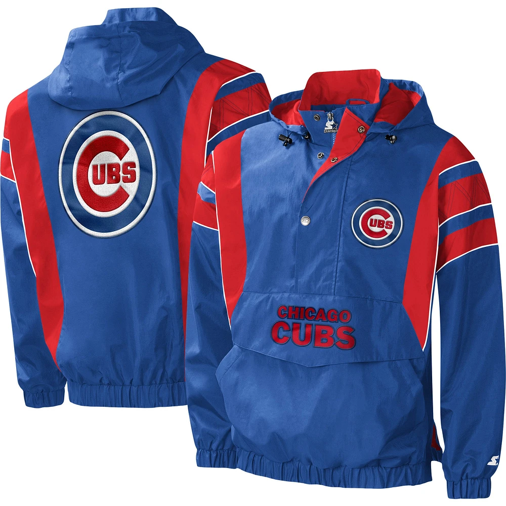 Veste à capuche demi-glissière Starter Royal Chicago Cubs Impact pour homme