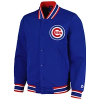 Veste à bouton-pression Starter Royal Chicago Cubs Secret Weapon pour hommes