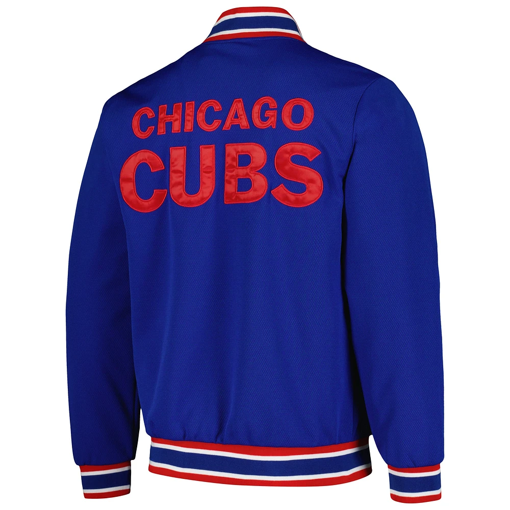 Veste à bouton-pression Starter Royal Chicago Cubs Secret Weapon pour hommes