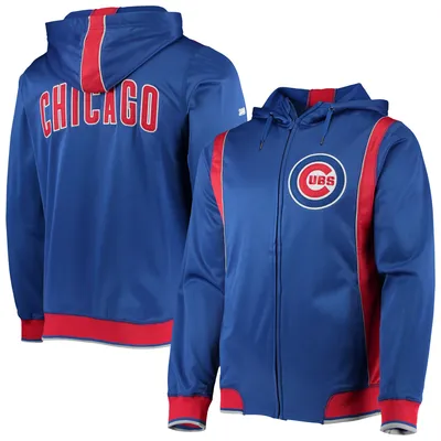 Chicago Cubs Stitches Button-Down Raglan Replica Jersey - Royal