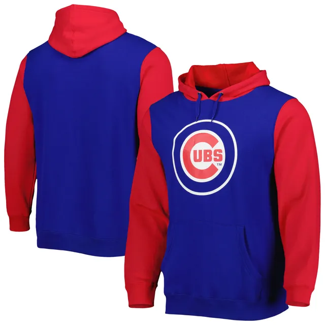 Men's Stitches Royal/Red Chicago Cubs Team Pullover Hoodie