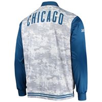 Men's Stitches Royal Chicago Cubs Camo Full-Zip Jacket