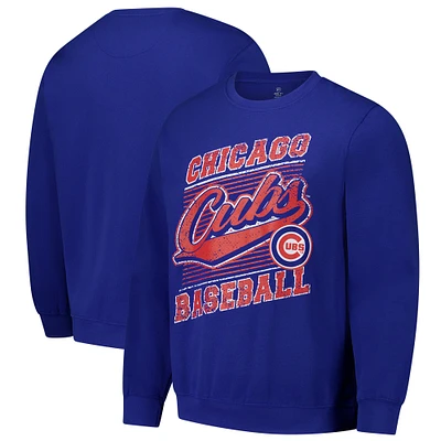 Sweat-shirt ras du cou léger Stitches Royal Chicago Cubs pour homme