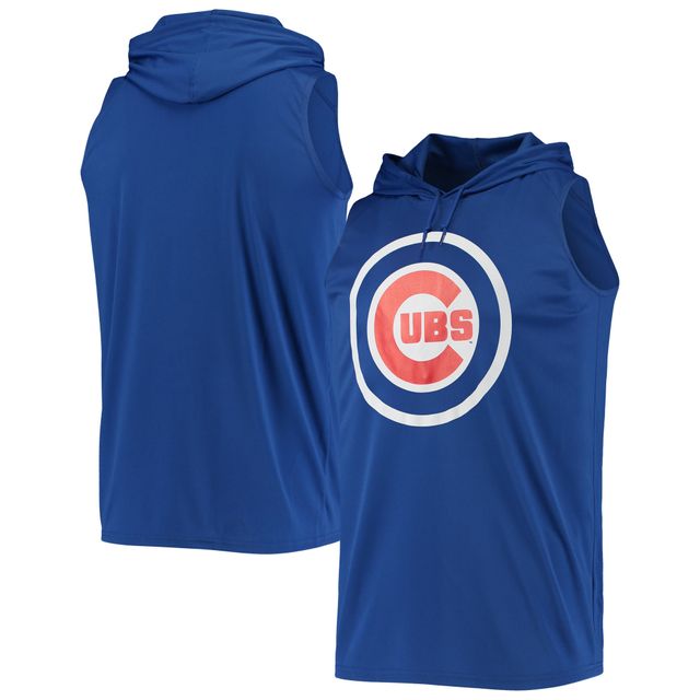 Sweat à capuche sans manches Stitches Royal Chicago Cubs pour homme