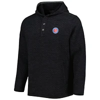 Men's Tommy Bahama Black Chicago Cubs Queensland Quilted Hoodie