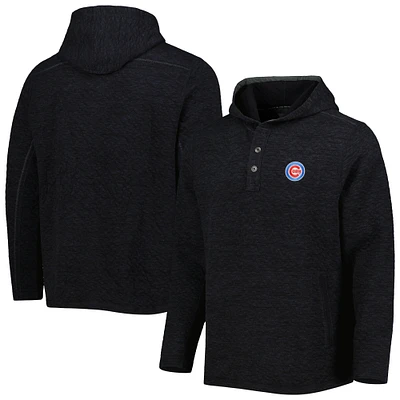 Sweat à capuche matelassé Tommy Bahama Chicago Cubs Queensland pour homme, noir