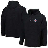 Men's Tommy Bahama Black Chicago Cubs Queensland Quilted Hoodie