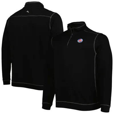 Lids San Francisco Giants Tommy Bahama Tobago Bay Tri-Blend Half-Zip Jacket  - Black