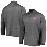 Men's Tommy Bahama Charcoal Chicago Cubs Delray IslandZone Half-Zip Top