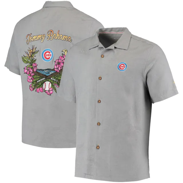 Chicago Cubs Tommy Bahama Coconut Point Playa Floral Button-Up Shirt - Royal