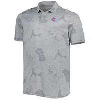 Polo Tommy Bahama Chicago Cubs Big & Tall Miramar Blooms gris pour homme