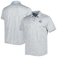 Men's Tommy Bahama Gray Chicago Cubs IslandZone Pineapple Palm Coast Polo