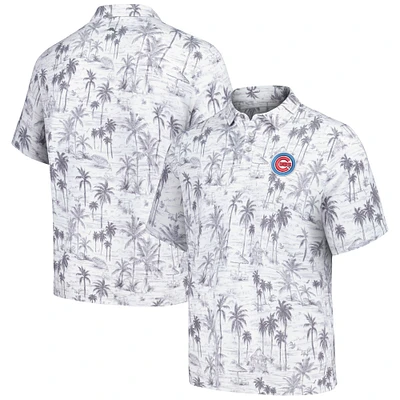 Polo tri-mélange Tommy Bahama pour hommes des Chicago Cubs Sport Cabana Shores IslandZone gris