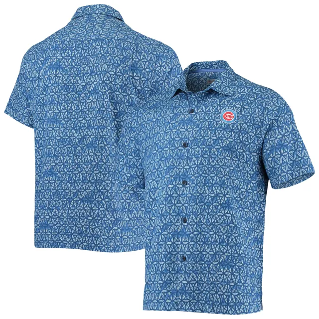 Chicago Cubs Tommy Bahama Coconut Point Playa Floral Button-Up Shirt - Royal