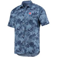 Men's Tommy Bahama Royal Chicago Cubs Sport Reign Forest Fronds Button-Up Shirt