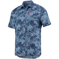 Chemise boutonnée Tommy Bahama Royal Chicago Cubs Sport Reign Forest Fronds pour homme