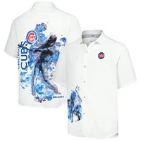 Chemise boutonnée Tommy Bahama blanche pour hommes des Chicago Cubs Veracruz Ace Islanders